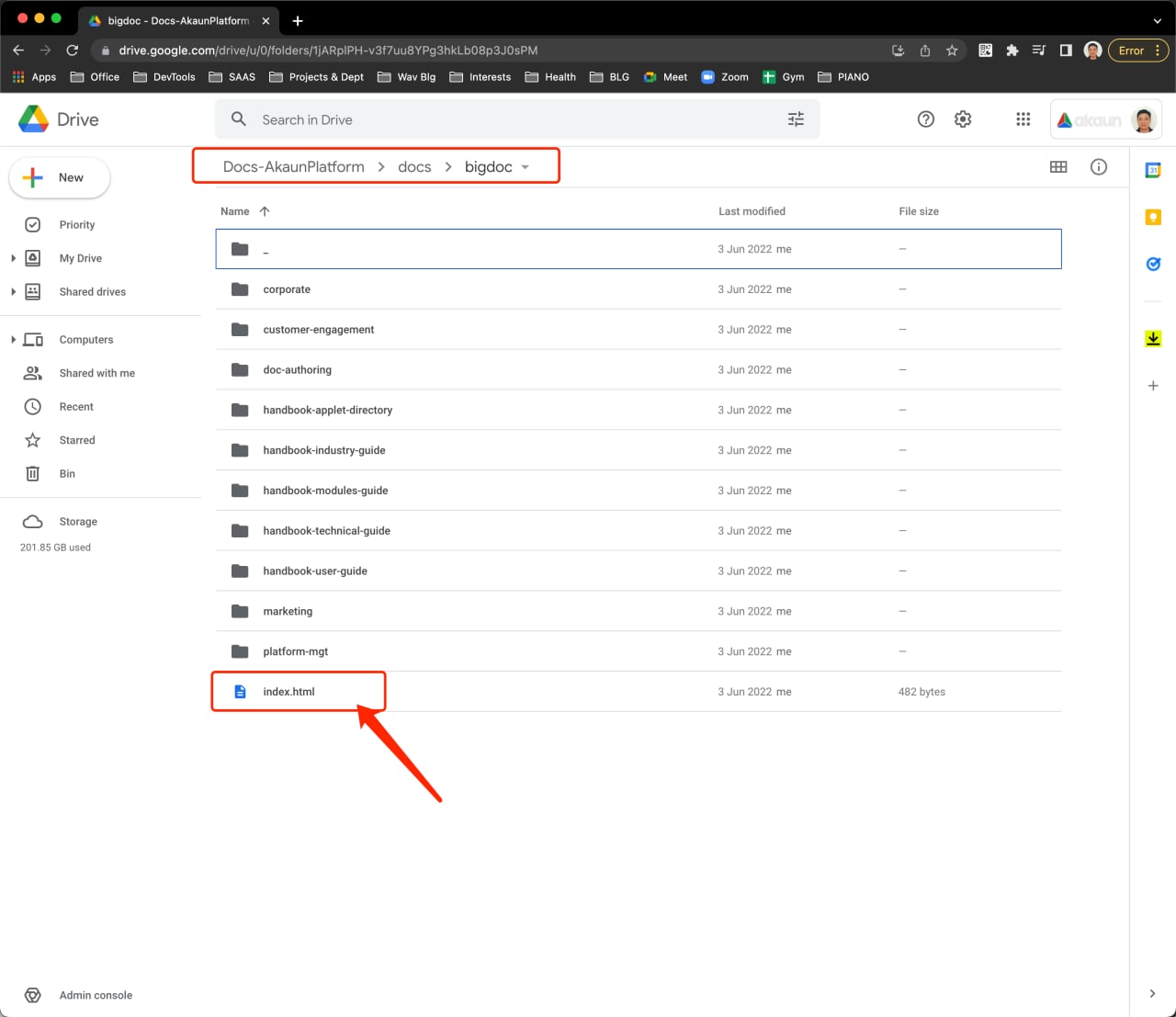 BigDoc Google Drive