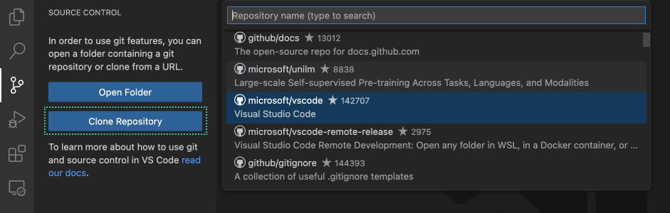 Clone repository