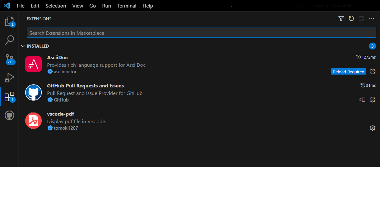 Installed Extensions