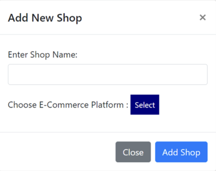 Add Shop Modal