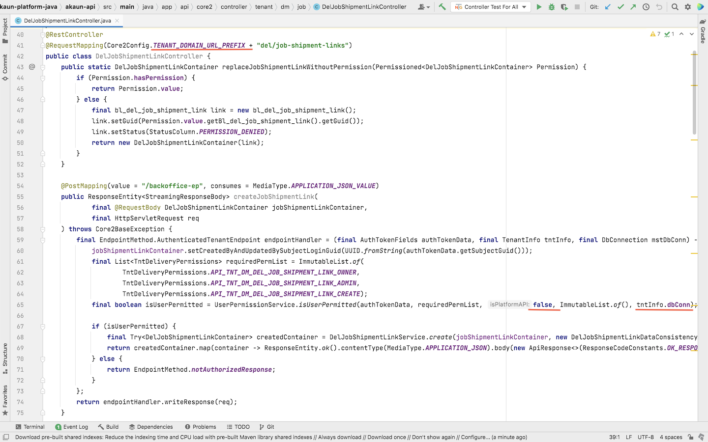 Tenant-Master-Level-In-Controller-Class