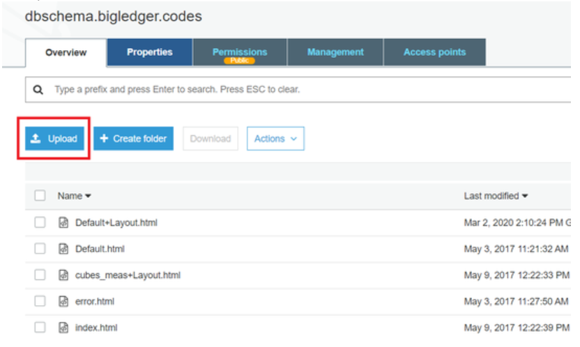 Upload HTML