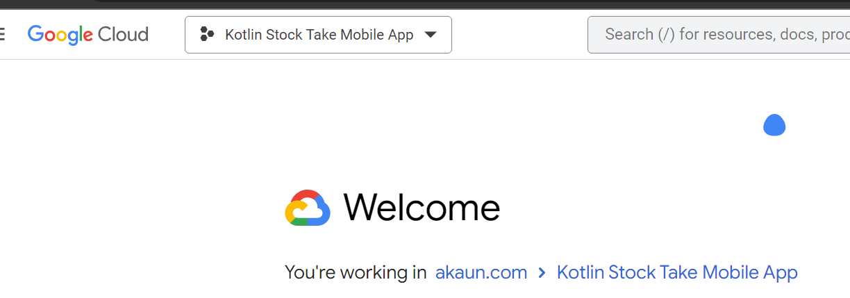 Google cloud console
