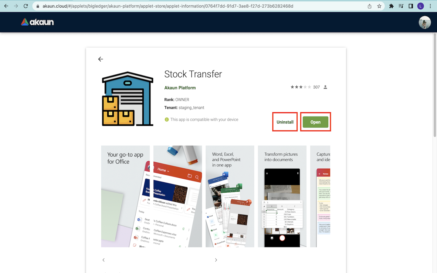 14 AppletInstallationPage OpenUninstallApplet