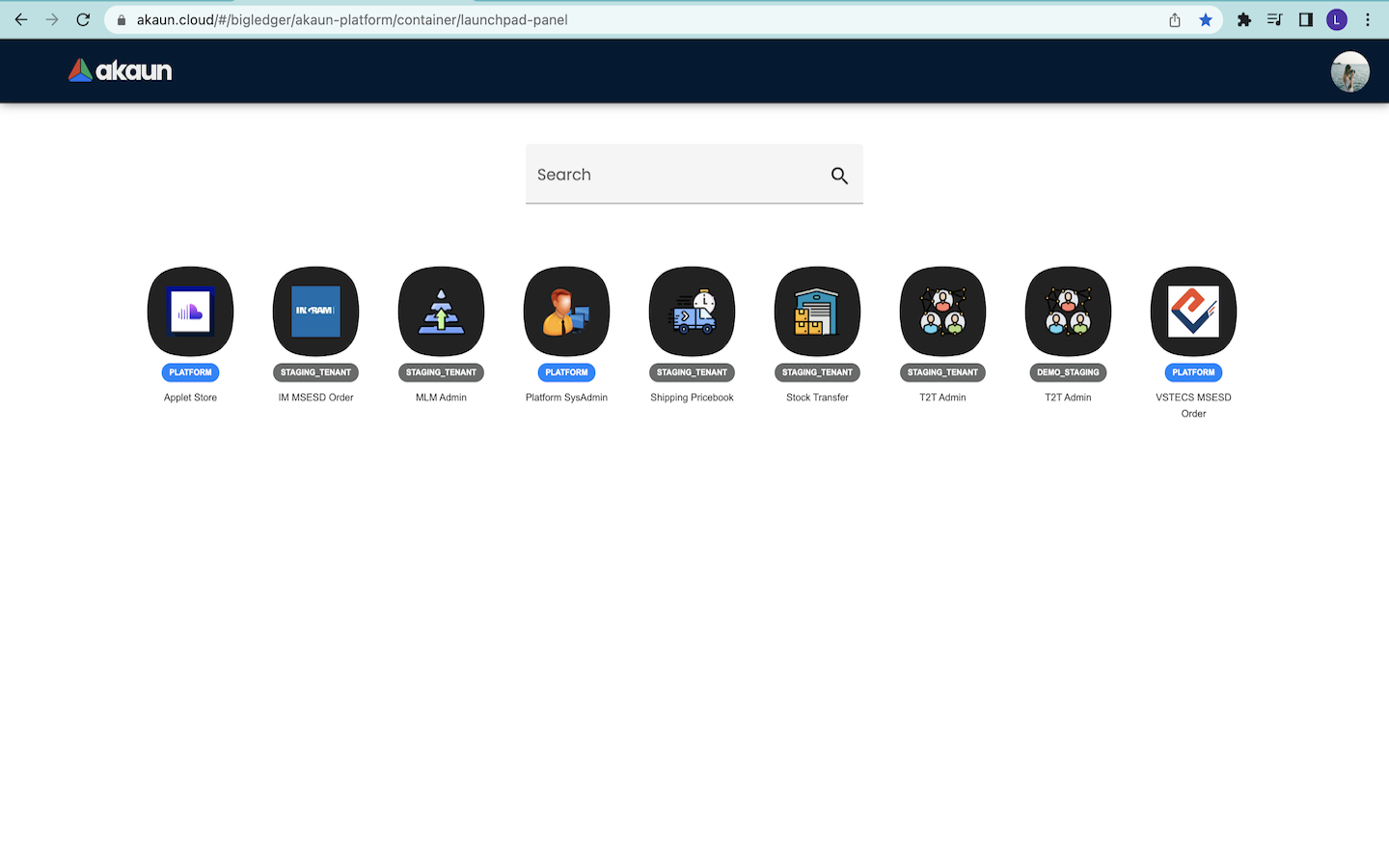 16 AkaunPlatform InstalledApplets