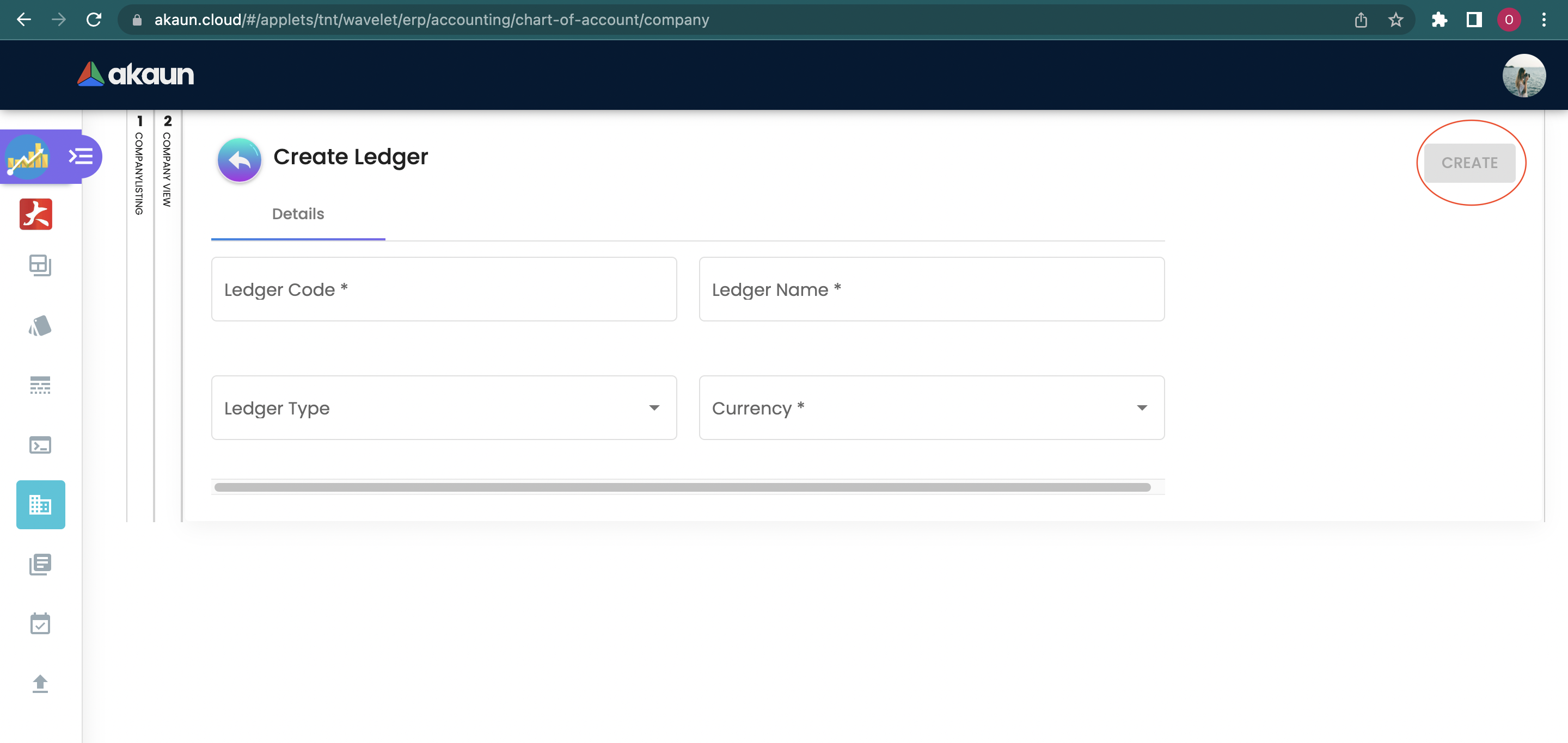 Create Ledger