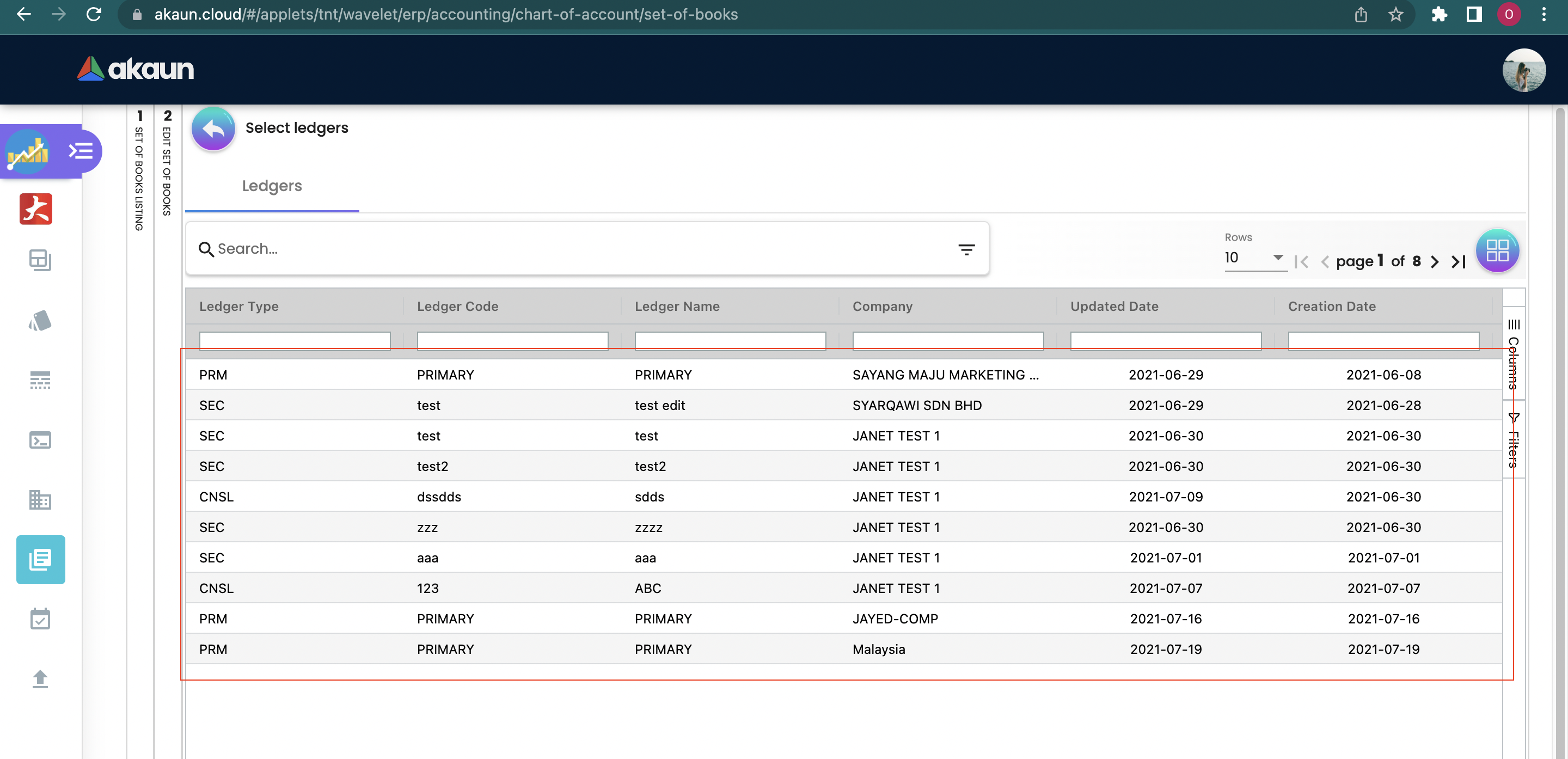 Select Ledger