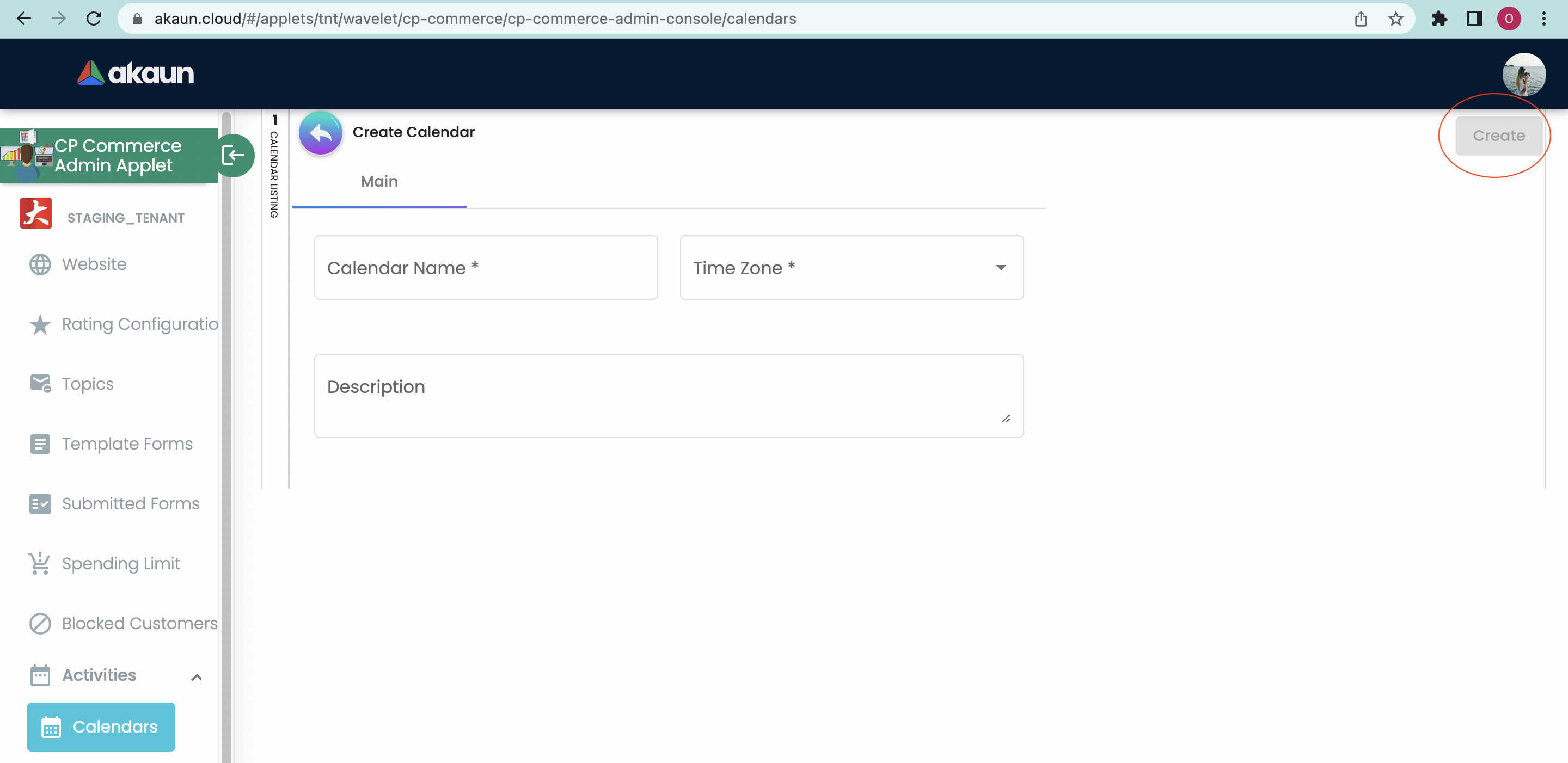 Create Calendar