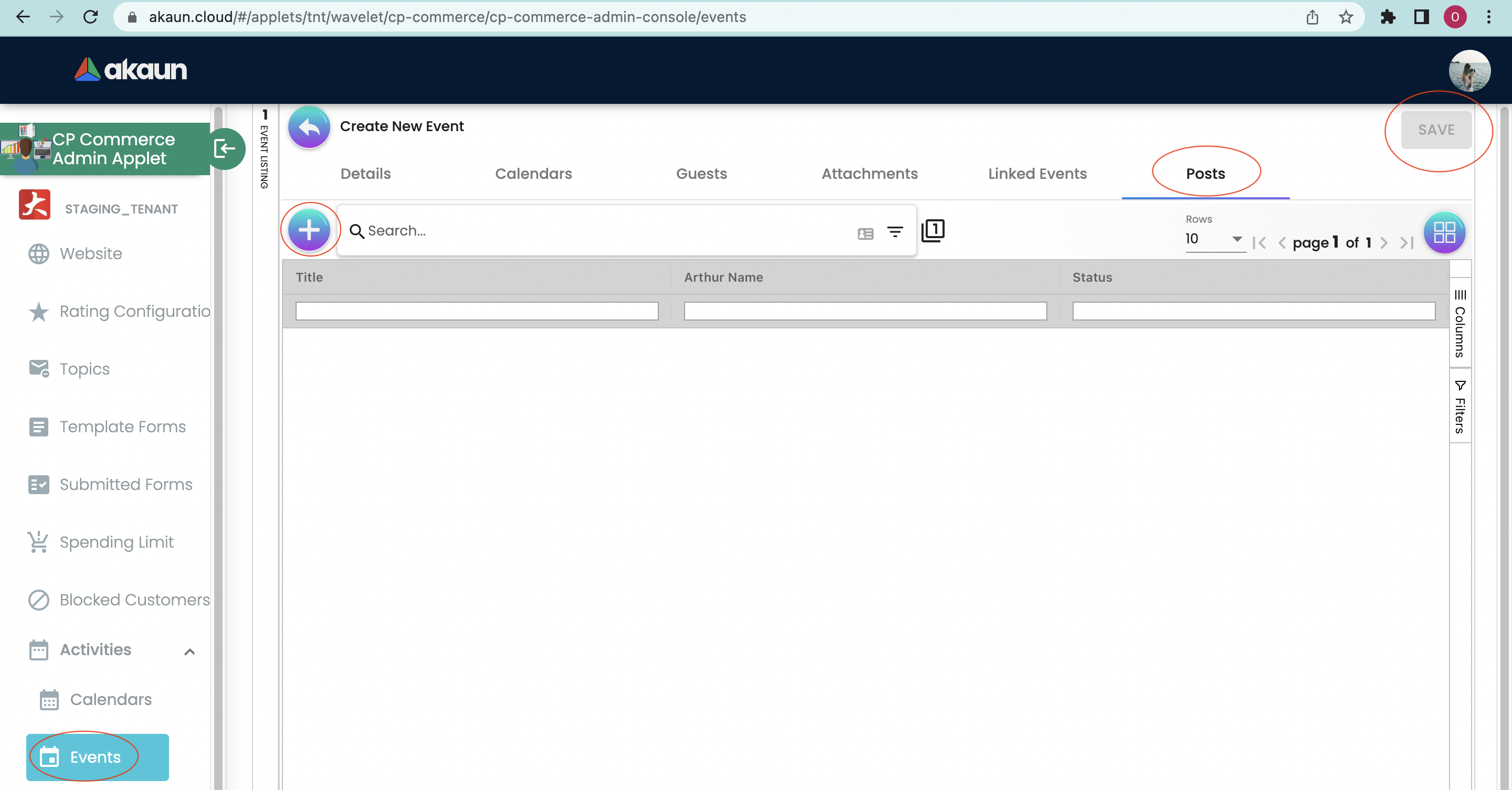 Posts Main Page