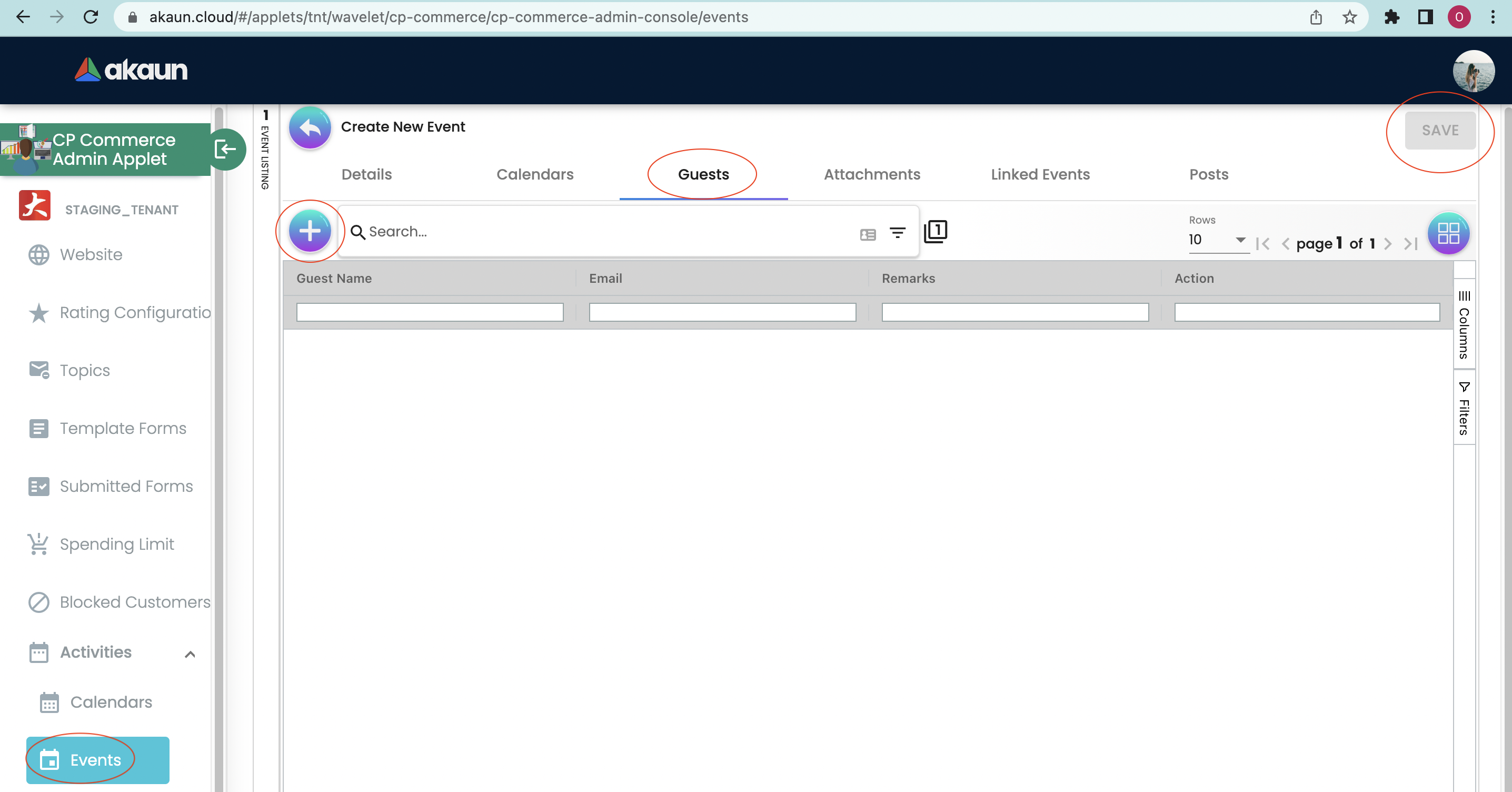 Guests Main Page