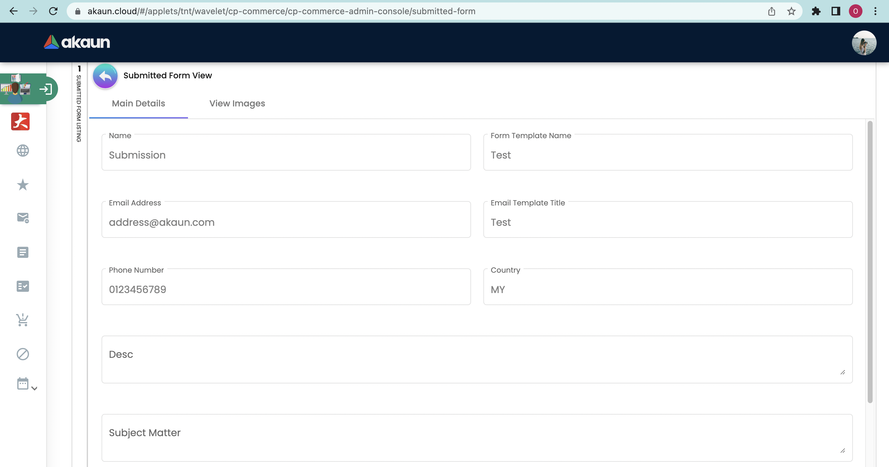 View Submitted Forms