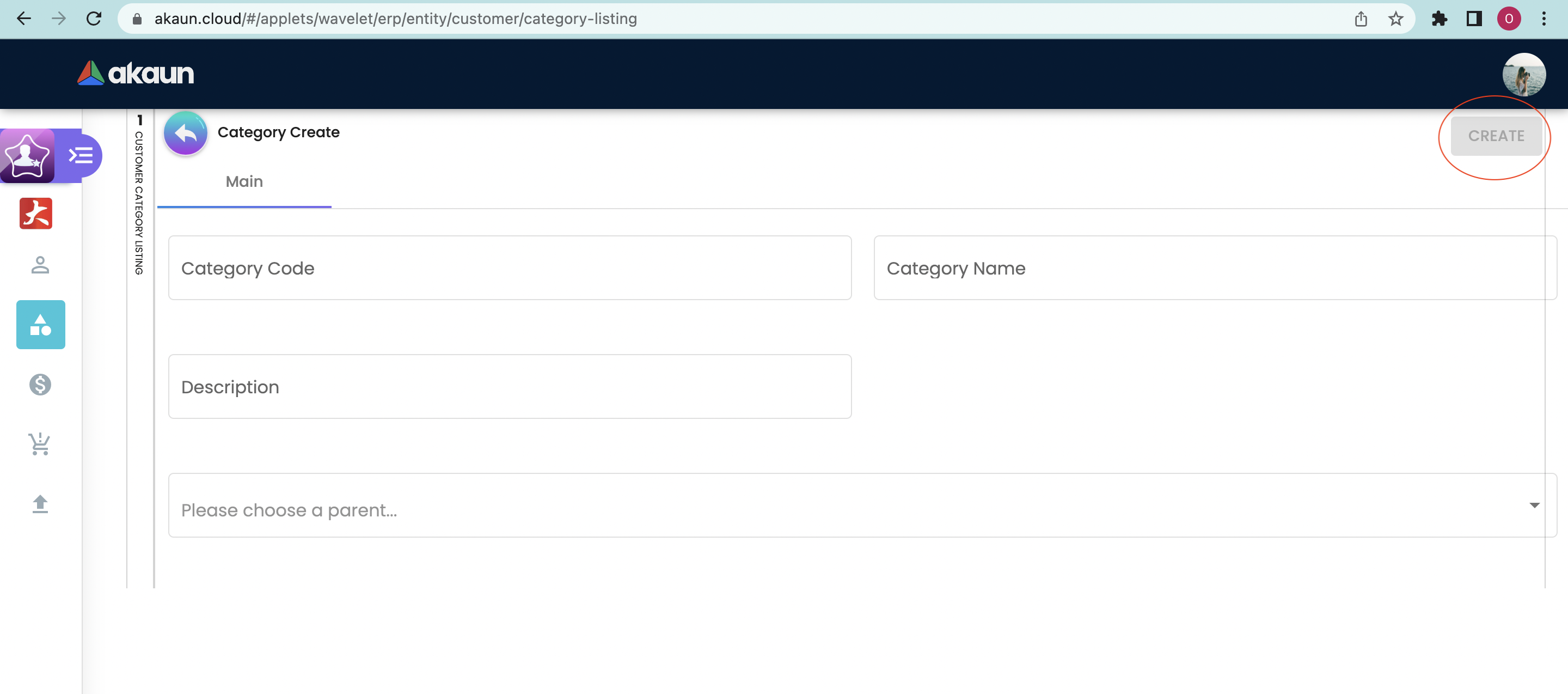 Create Category