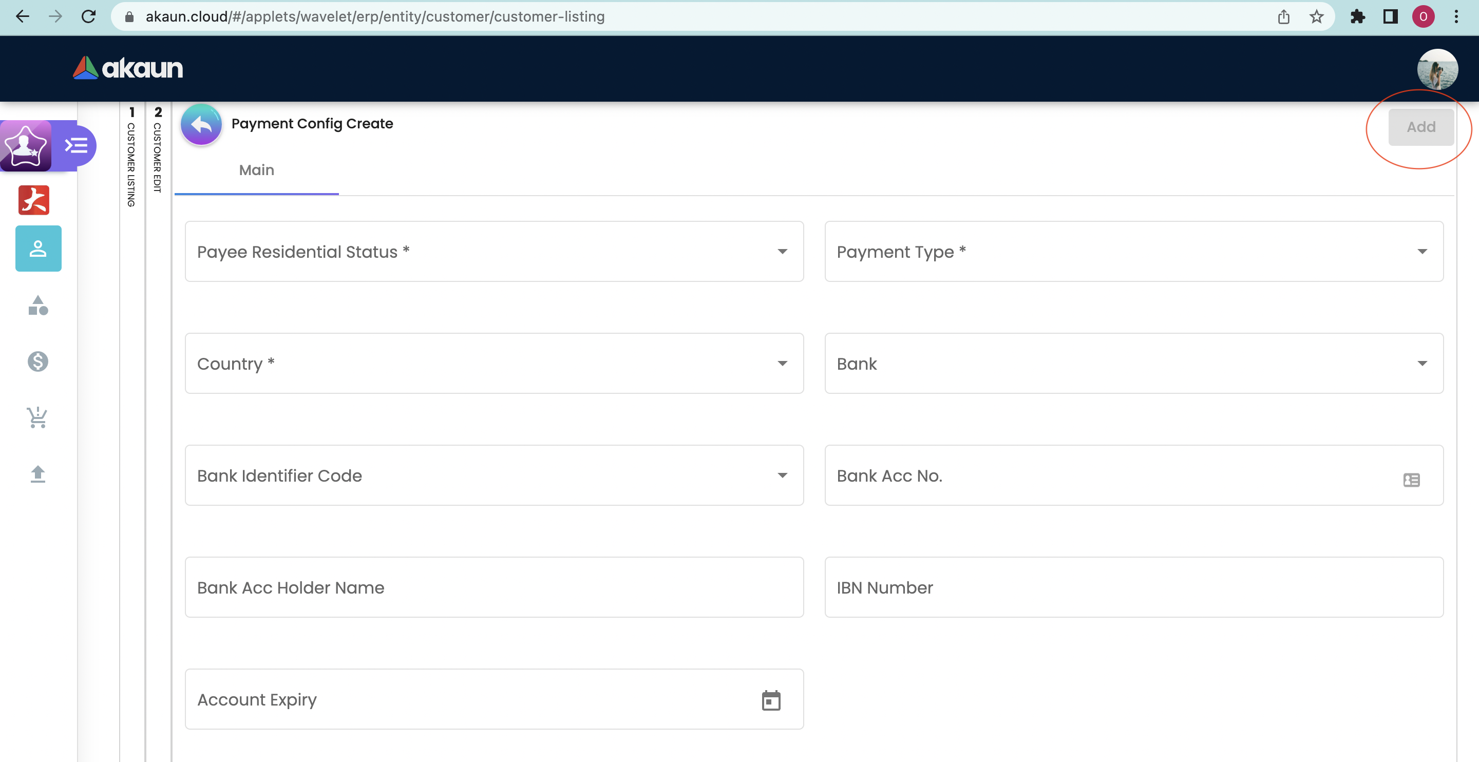 Create Payment Config