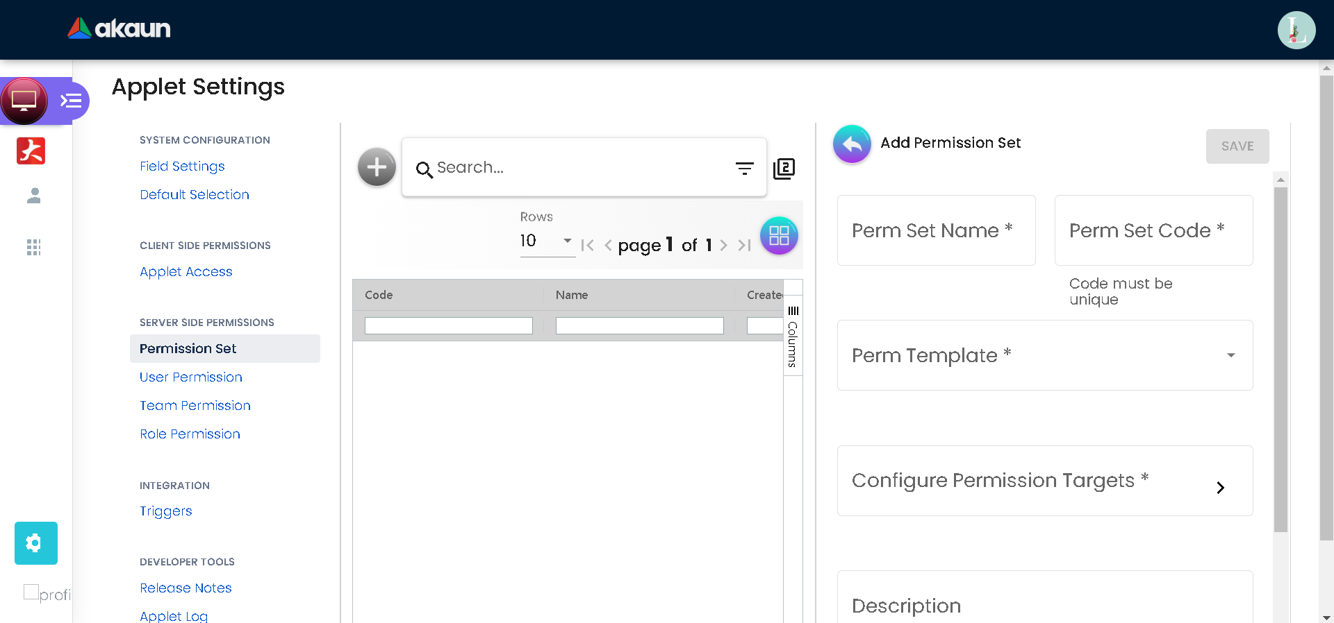 Add Permission Set
