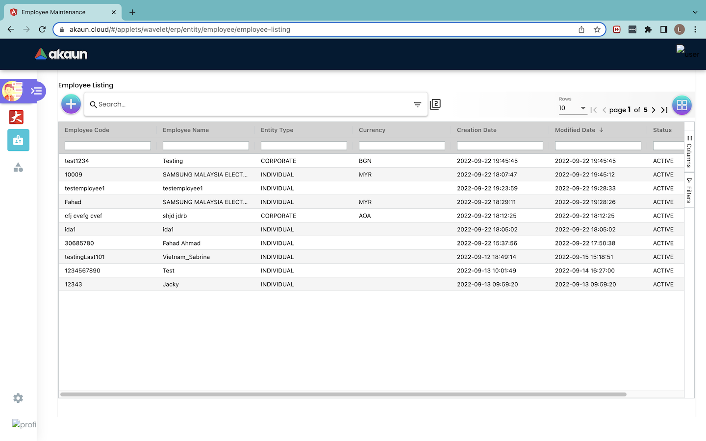 Employee Listing