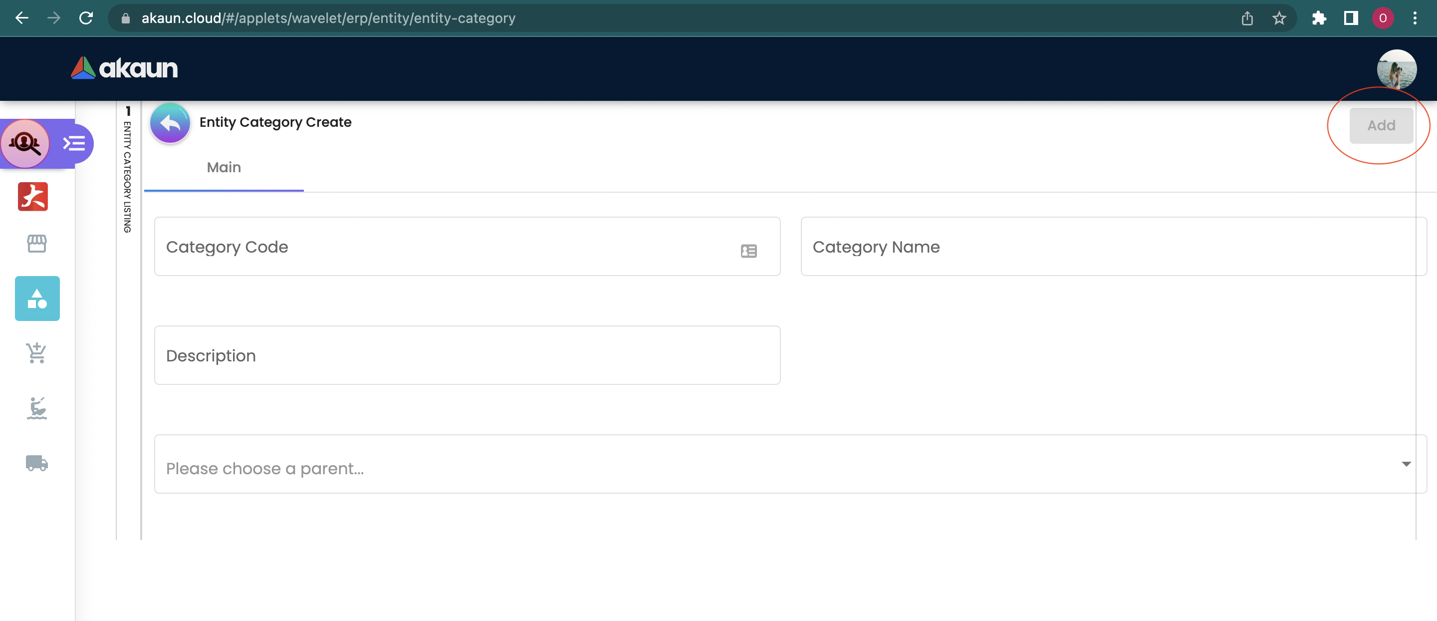 Create Entity Category