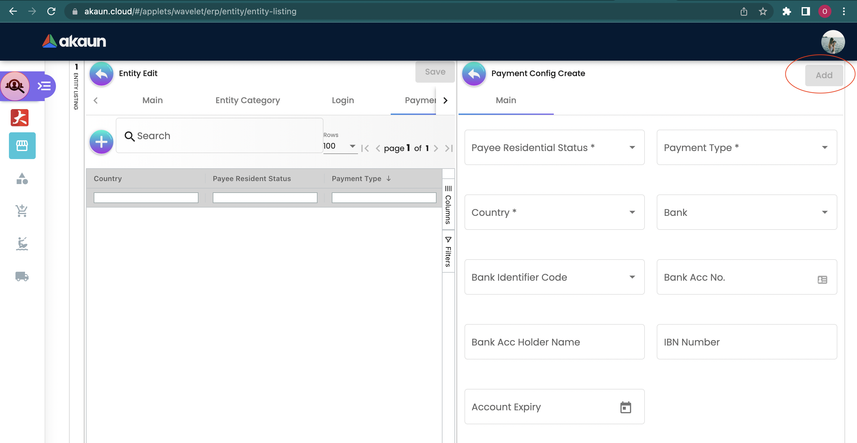 Create Payment Config