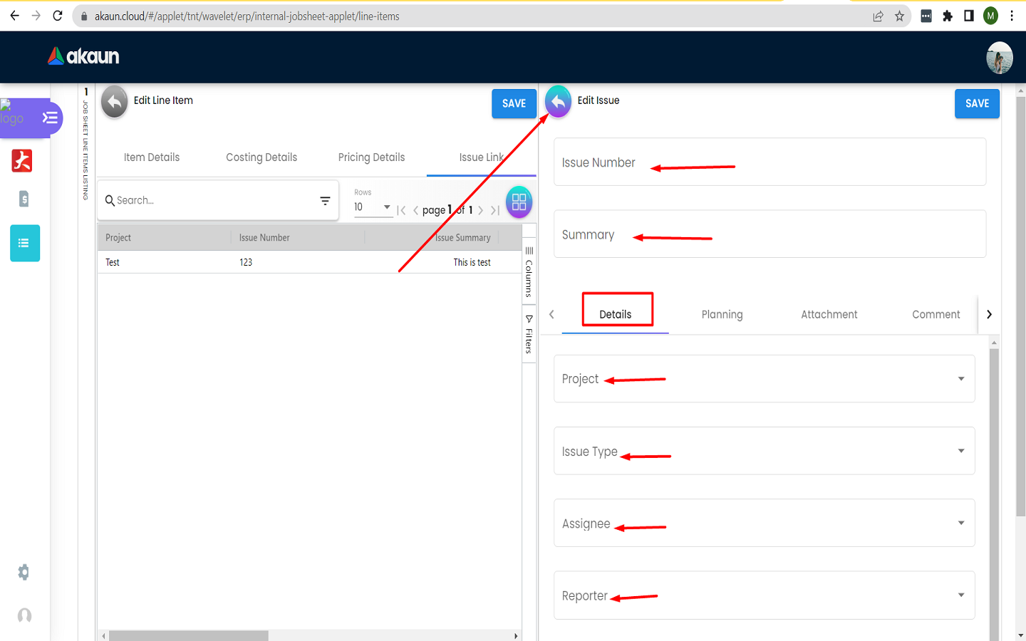 Linked issue details