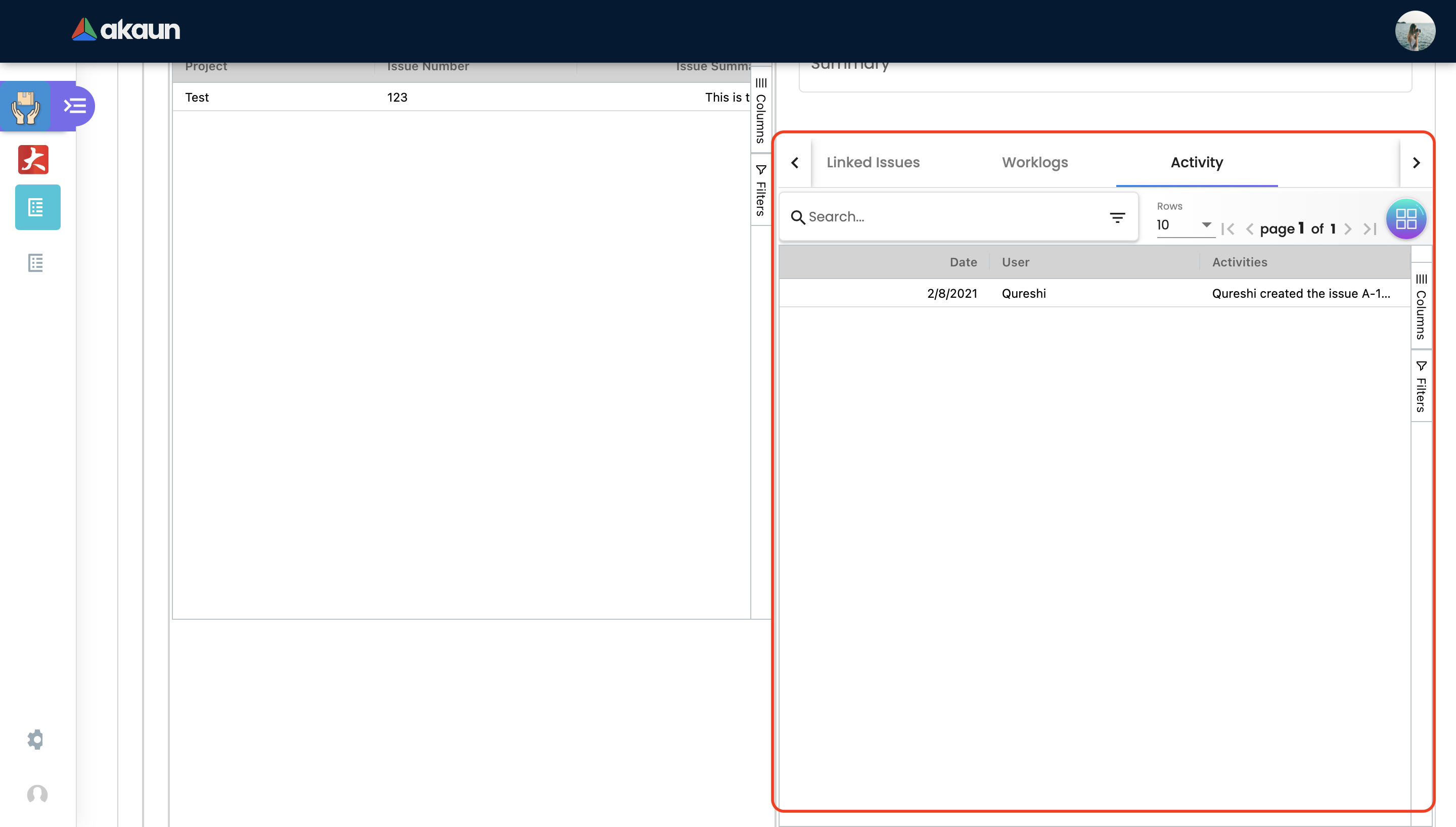 Lines Issue Link Activity