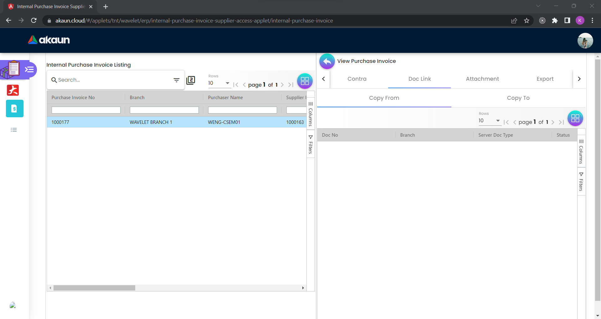 Doc Link Tab - Copy From