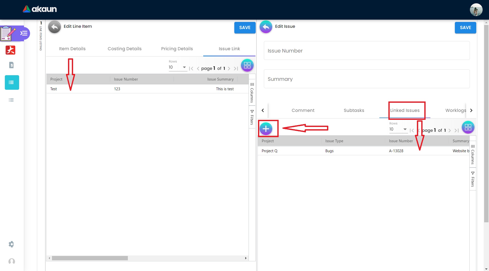 Issue Link Linked Issues