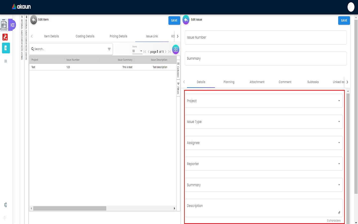 Edit Issue Details