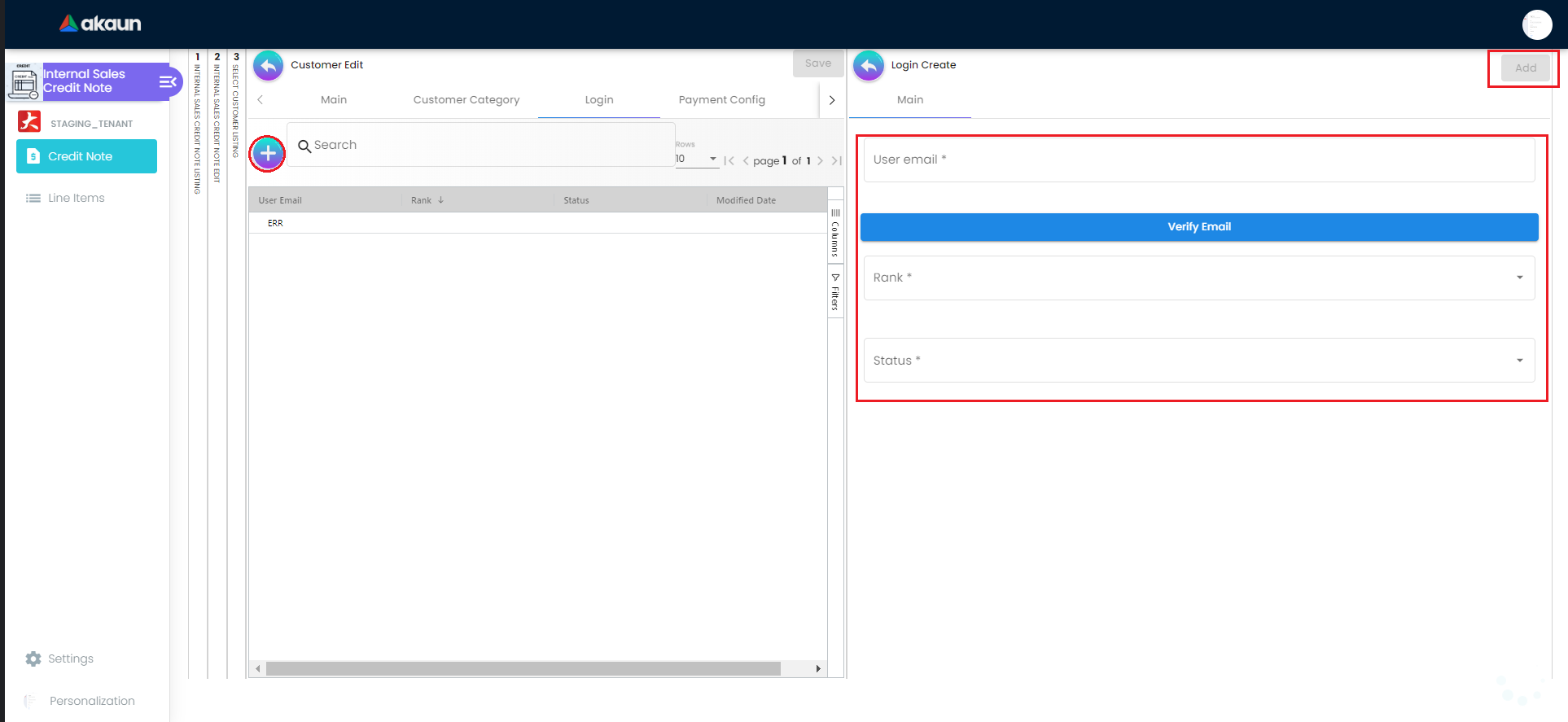 Create Login