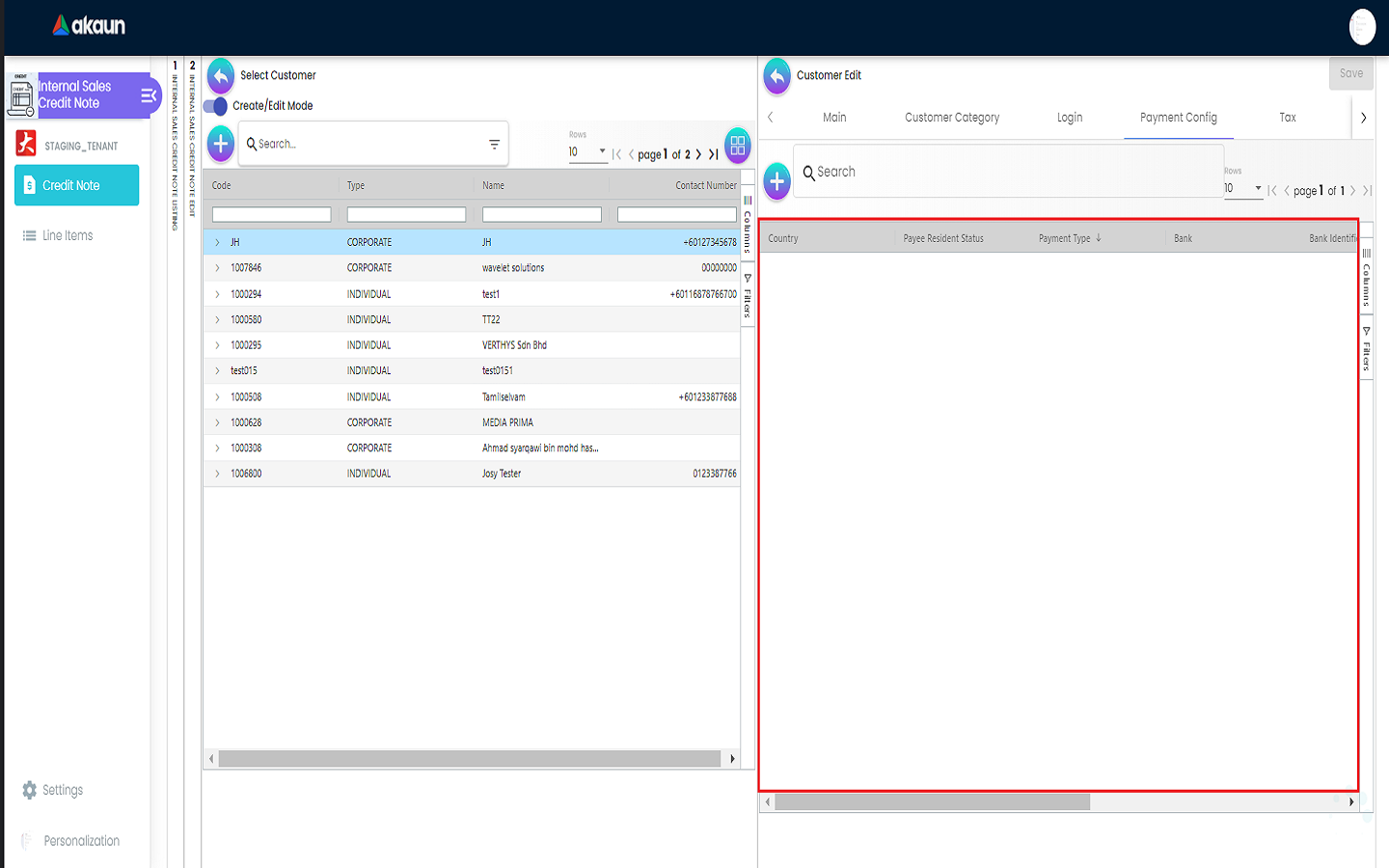Payment Config
