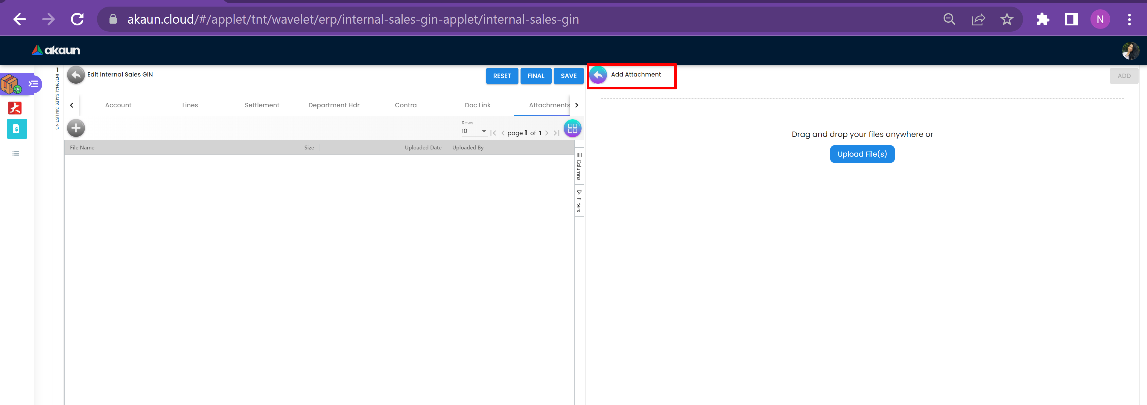Add Attachment