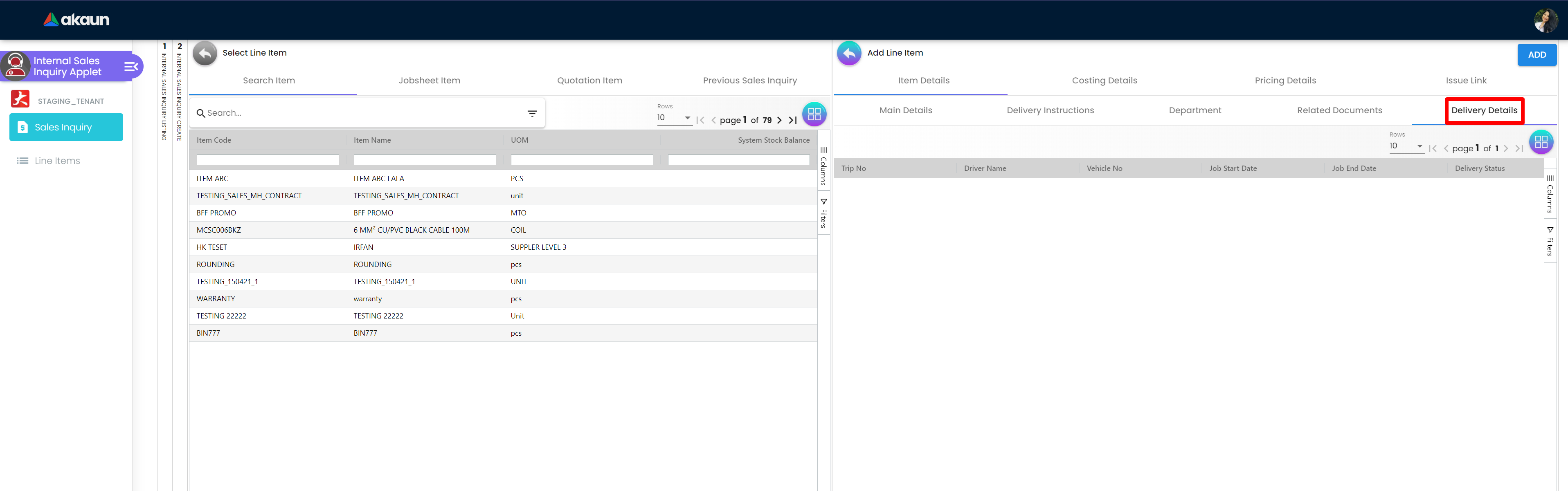 InternalSalesInquiryApplet-Create-SelectLineItem-SearchItem-SelectLineItem-ItemDetails-DeliveryDetails