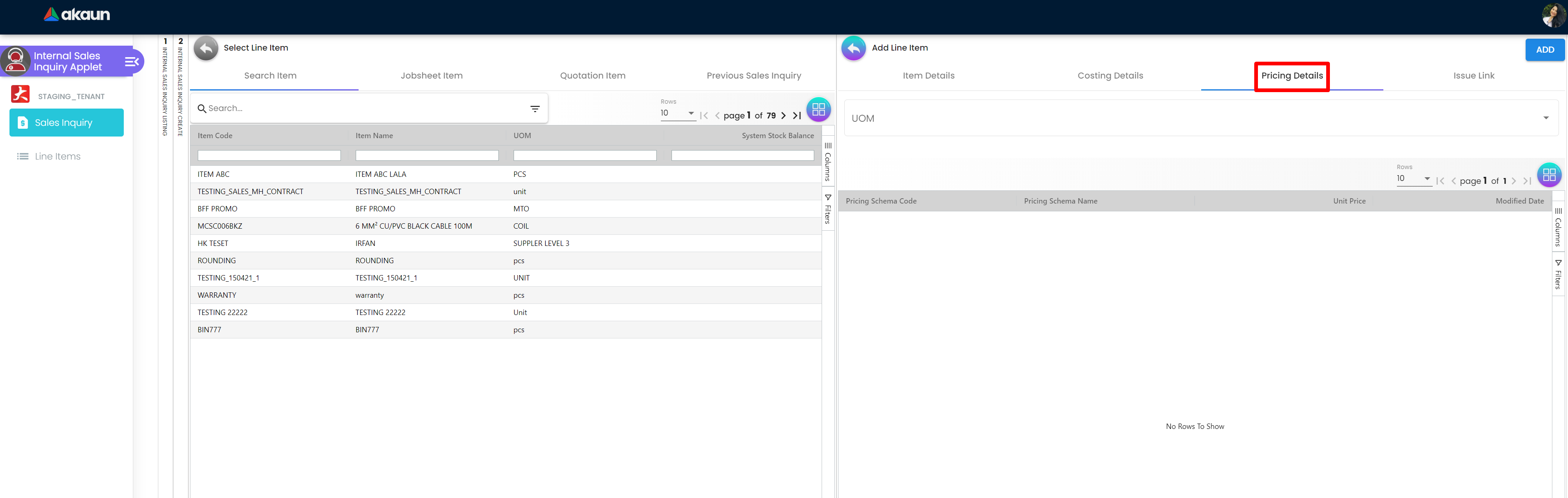 InternalSalesInquiryApplet-Create-SelectLineItem-SearchItem-SelectLineItem-PricingDetails