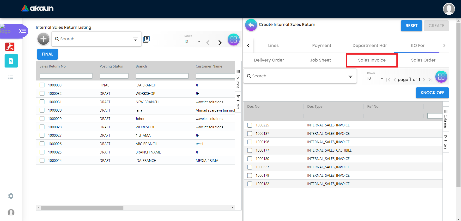 Sales Invoice