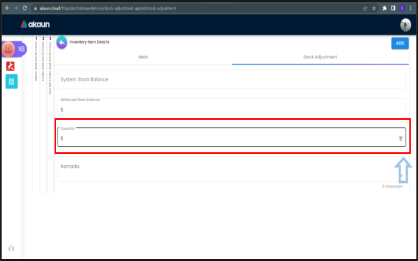 InventoryItemDetails StockAdjustment 2
