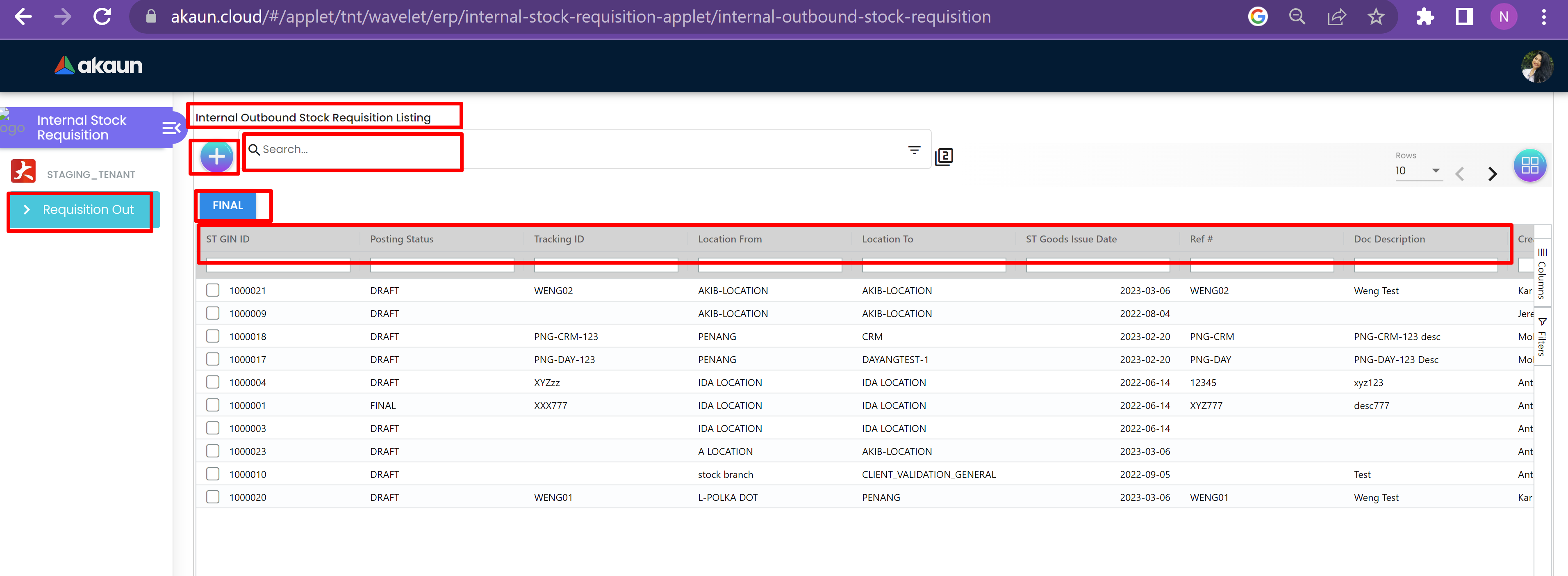 Listing
