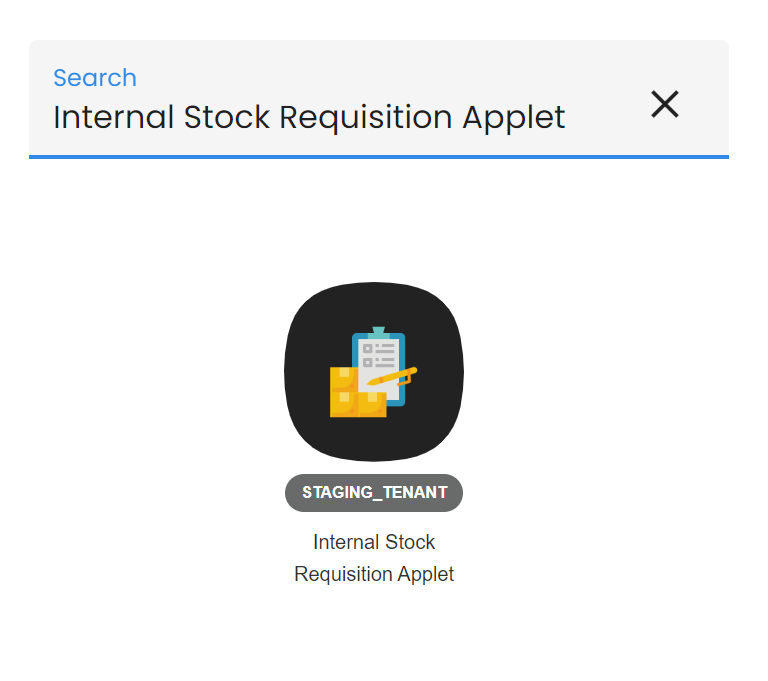 InternalStockRequisitionApplet Logo