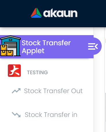 Internal Stock Transfer Applet