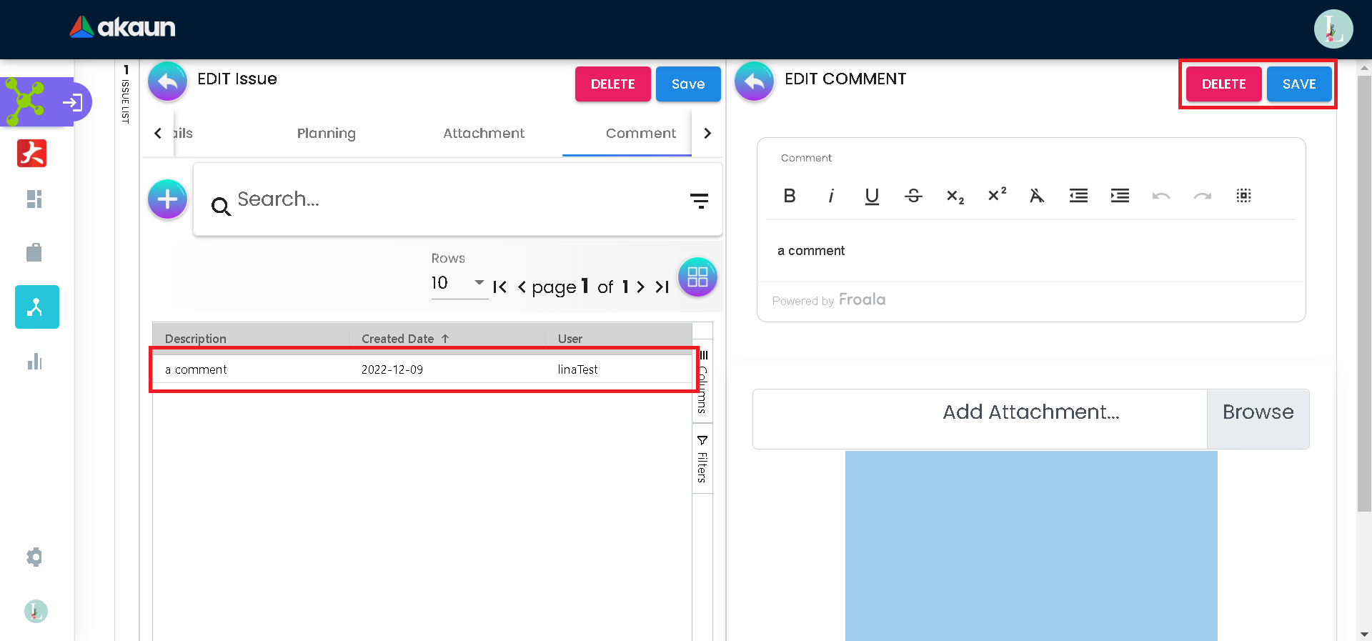 Edit Comment Issue