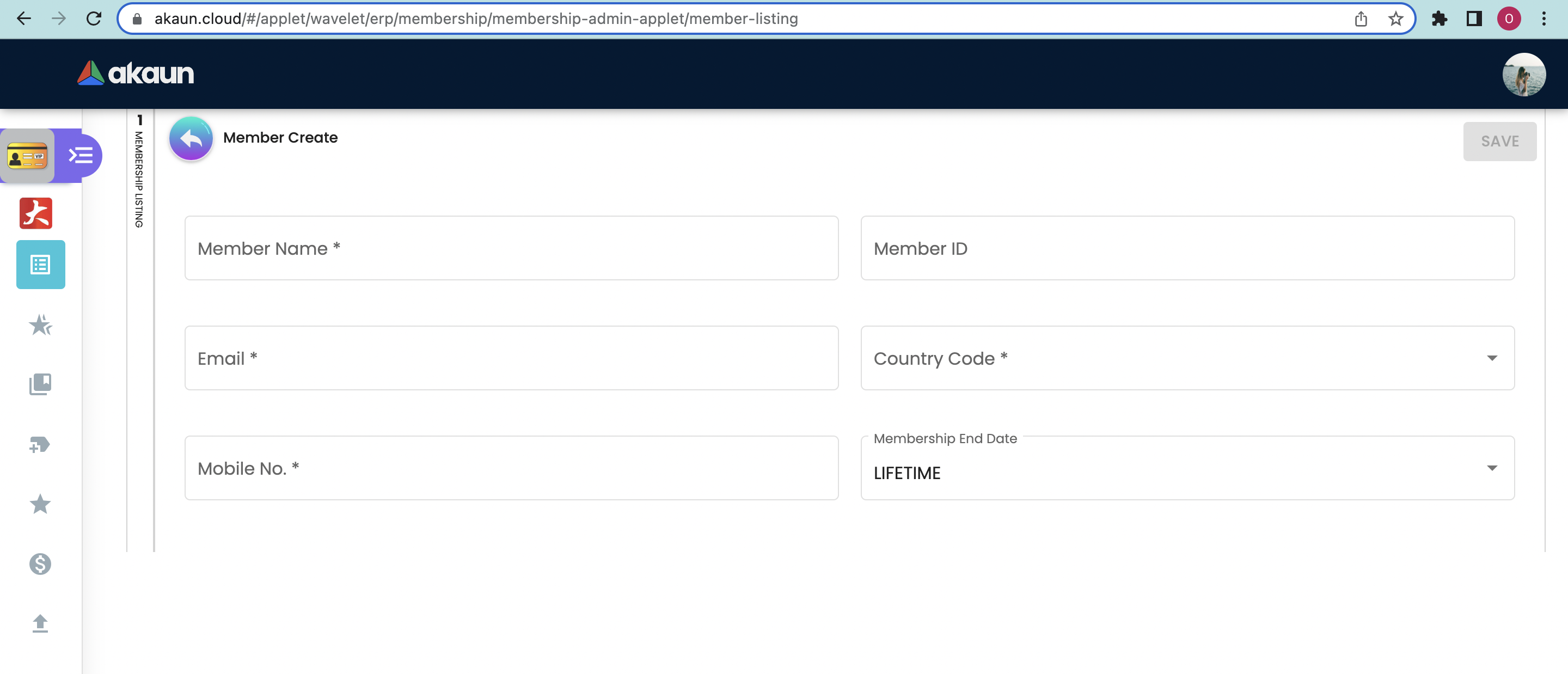 Create Member