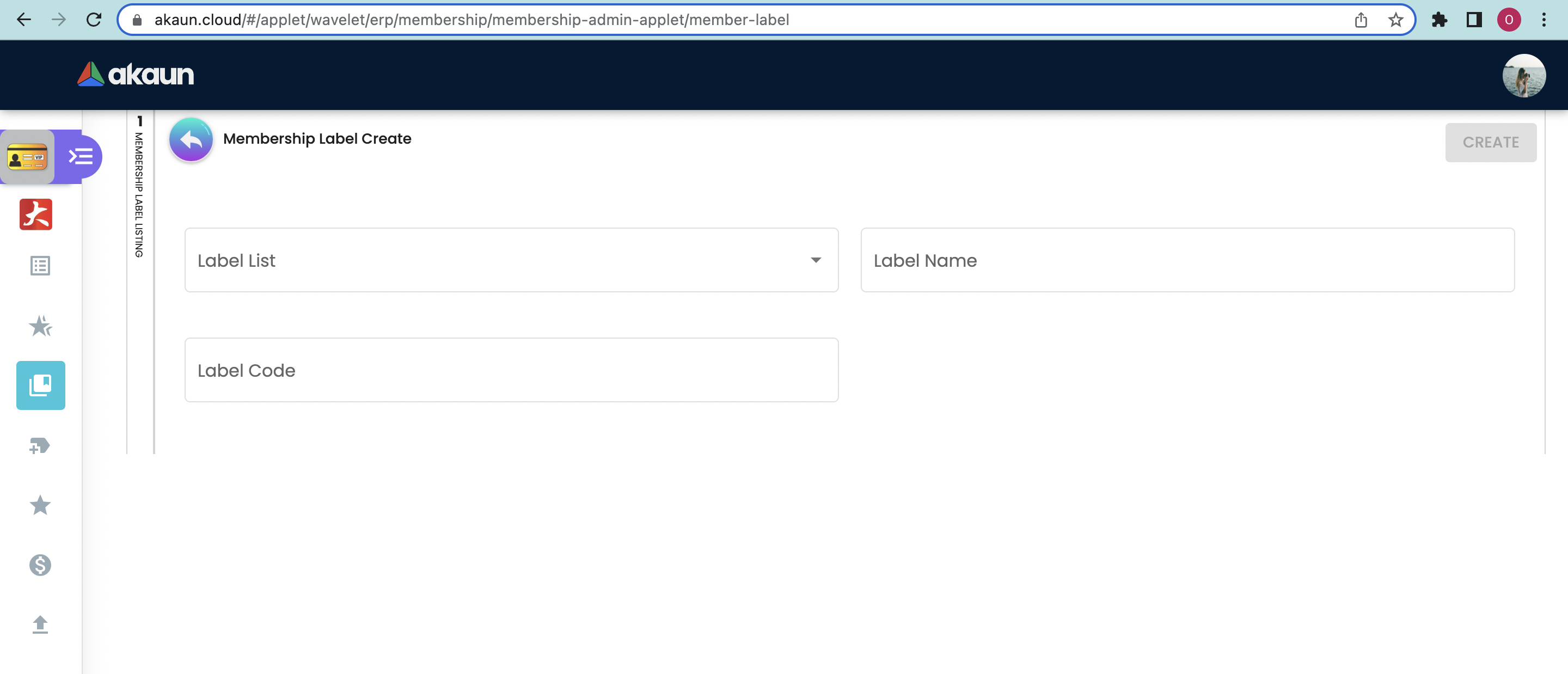 Create Membership Label