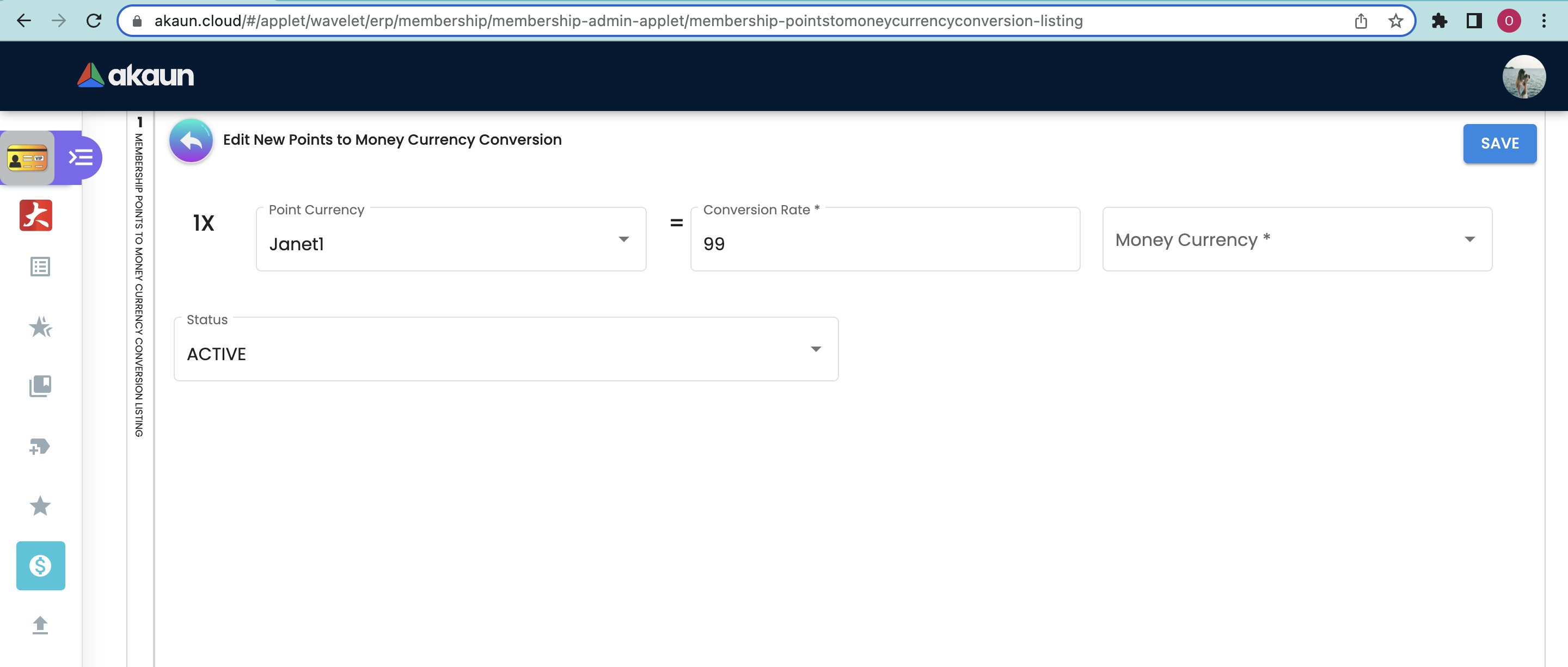 Edit PTS CCY Config Module