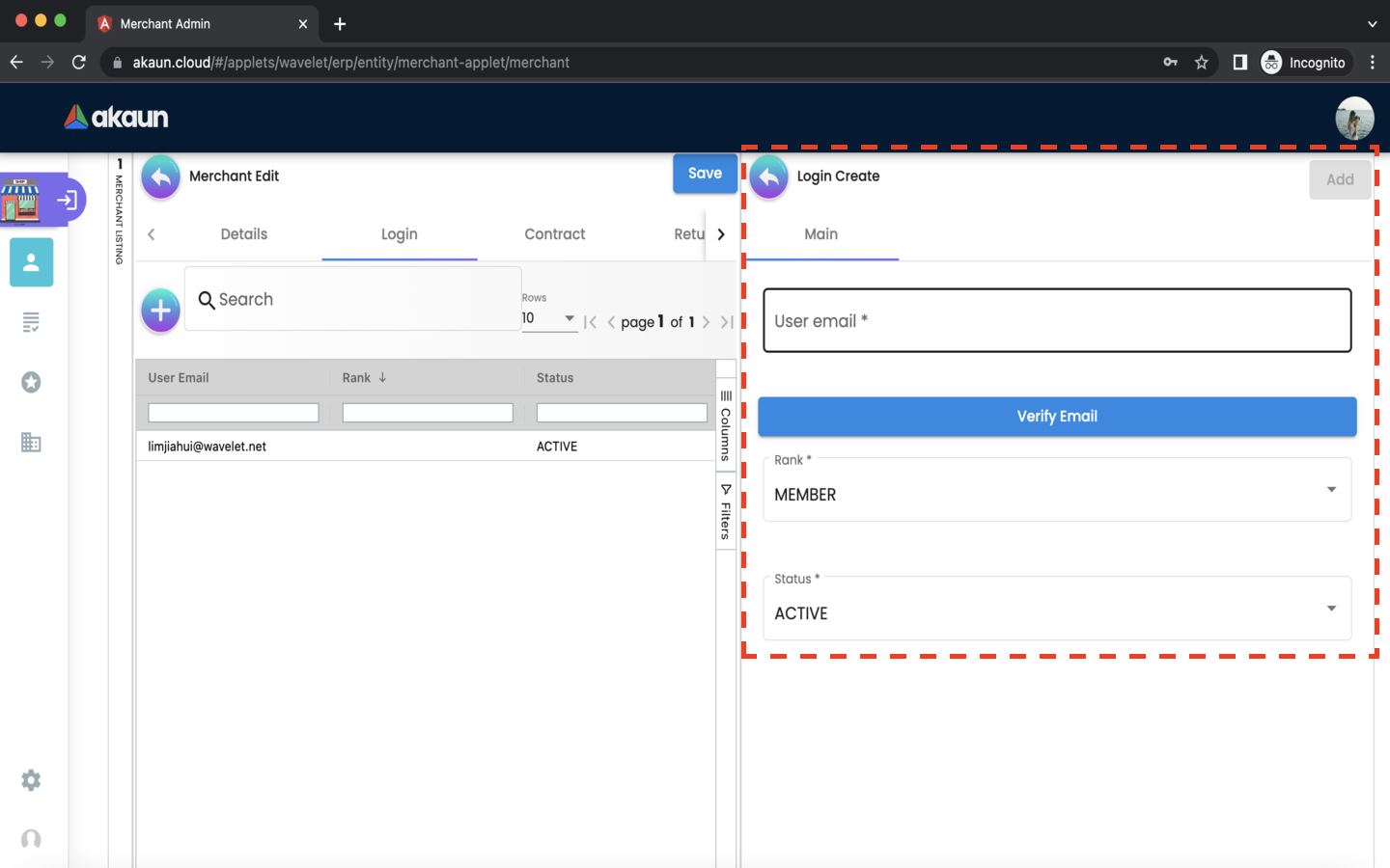 Merchant EditMerchant Login LoginCreate