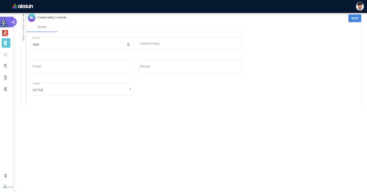 Create Entity Contact