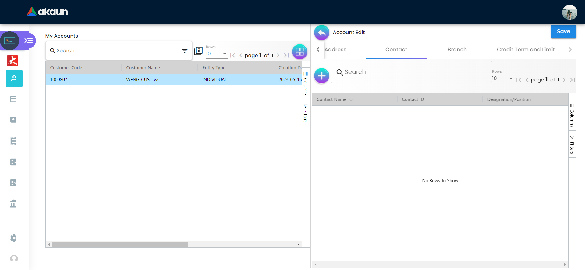 Contact Tab - Listing
