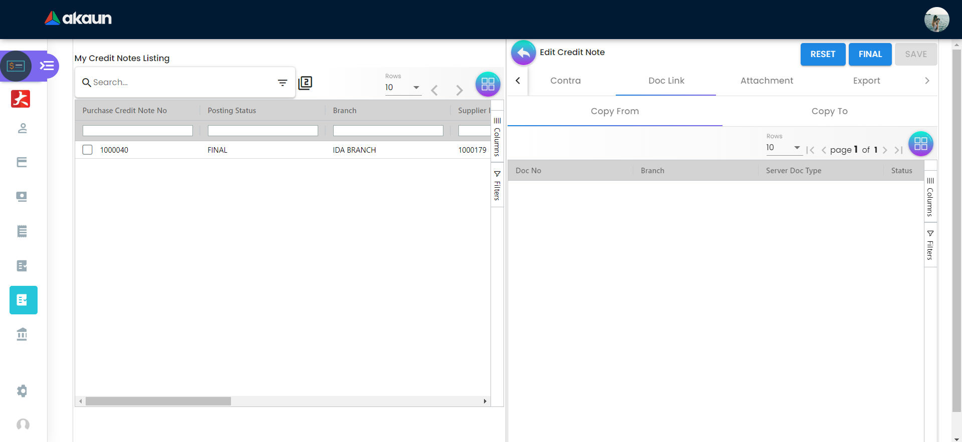 Doc Link Tab - Copy From