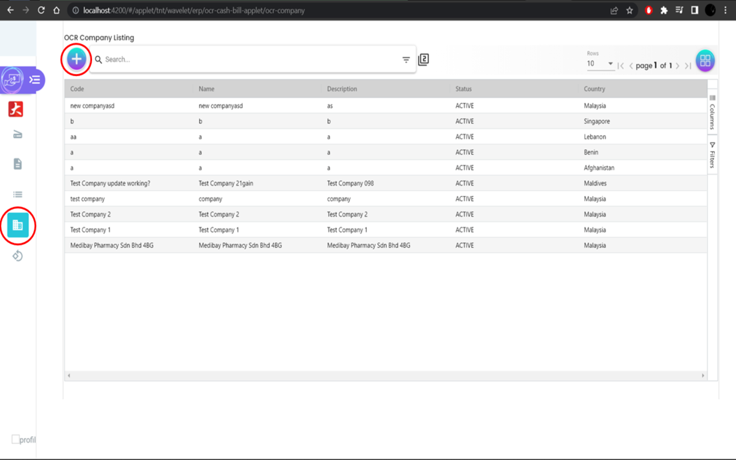 Company Listing