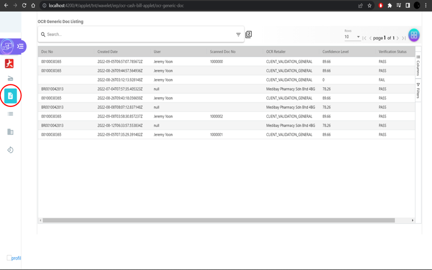 Generic Doc Listing