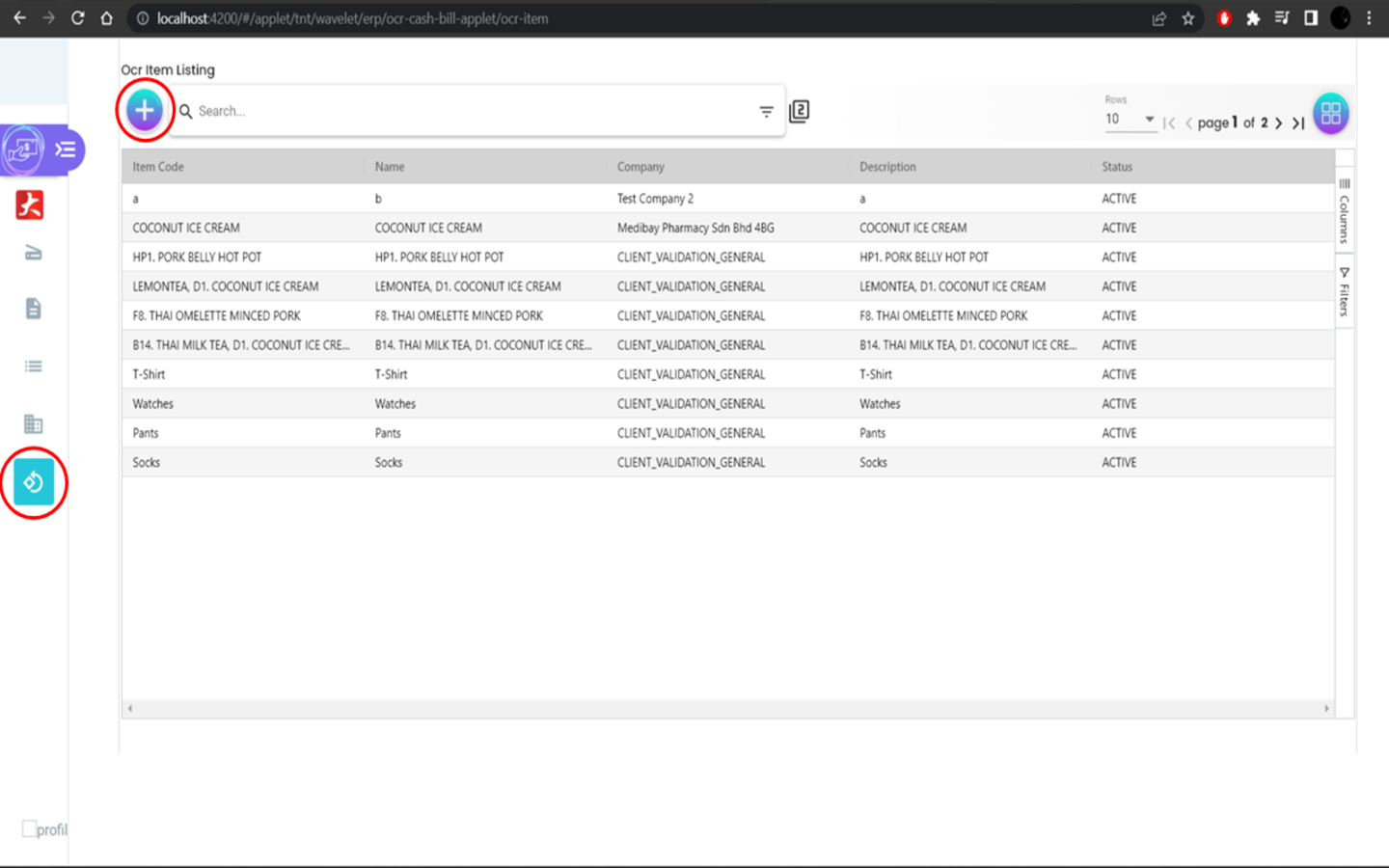 Item Listing