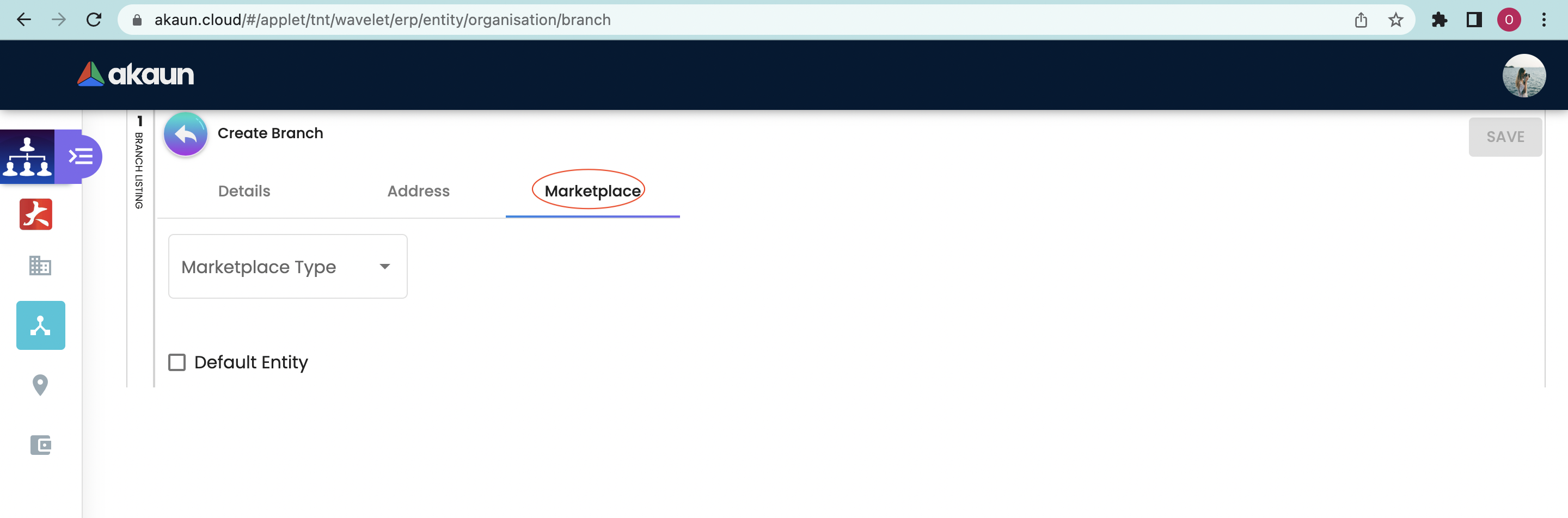 Create Branch Marketplace