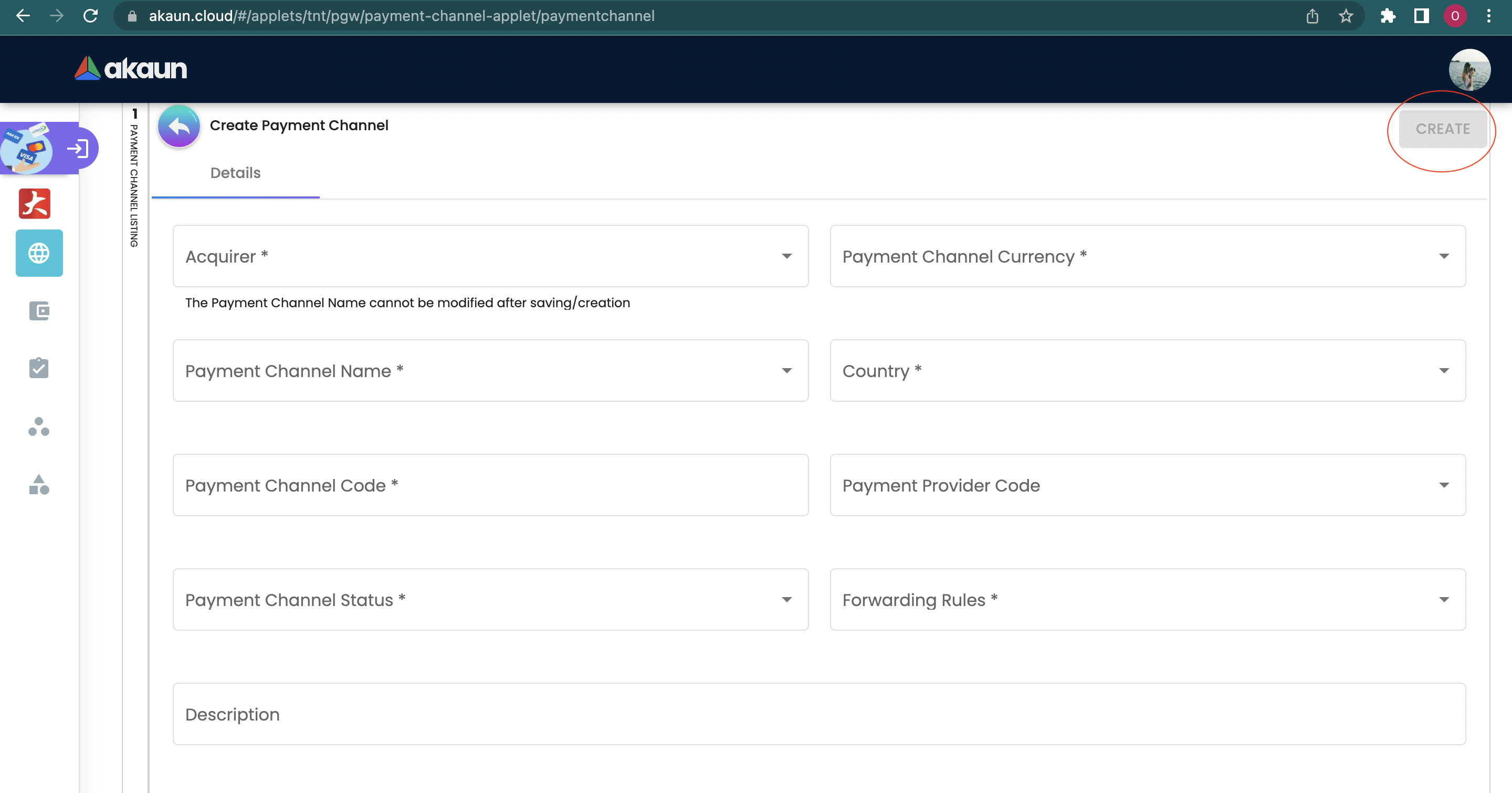 Create Payment Channel
