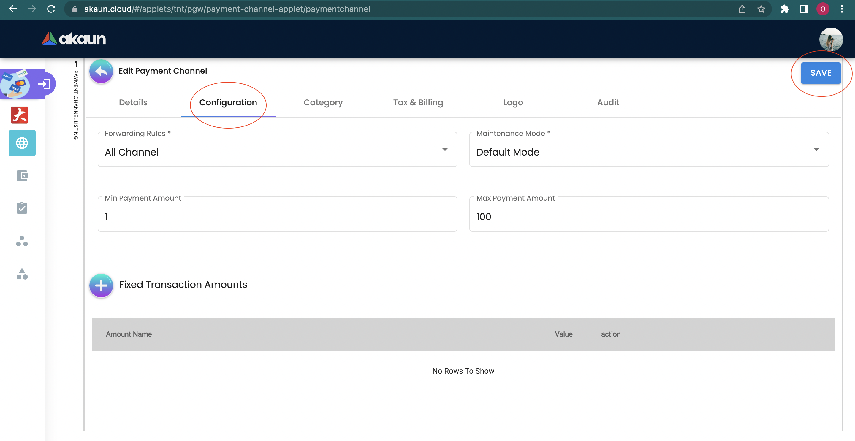 Edit Configuration